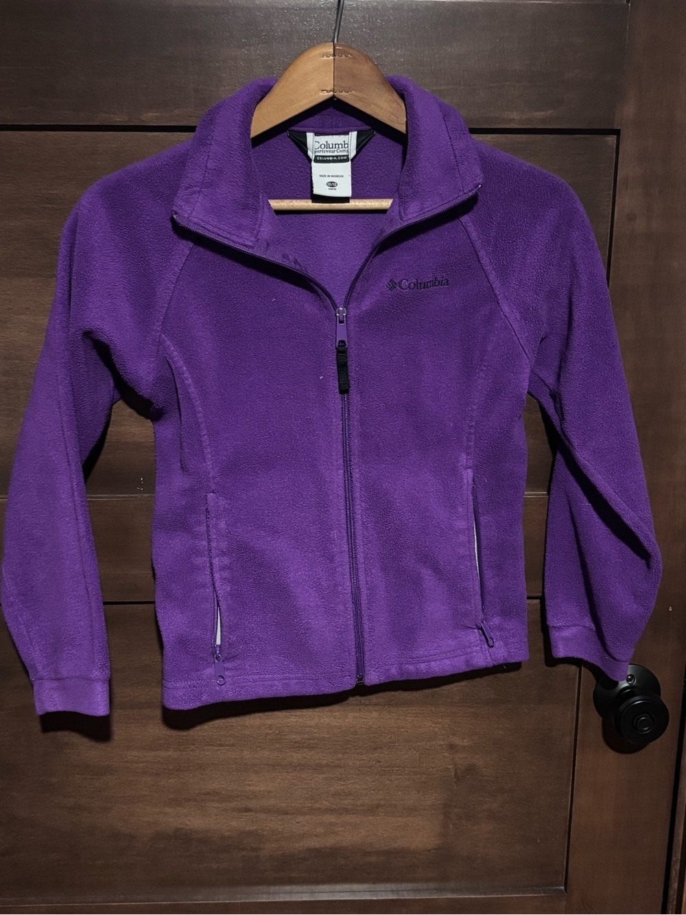 Columbia Youth Purple Fleece Jacket Size 10/12